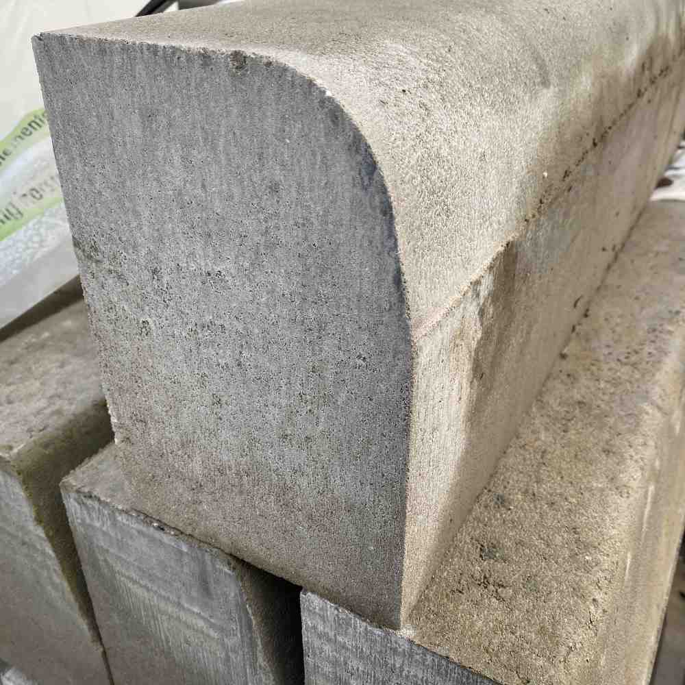 Nüdling Basadur Rundbordstein 15 x 22 x 100 cm R5 grau