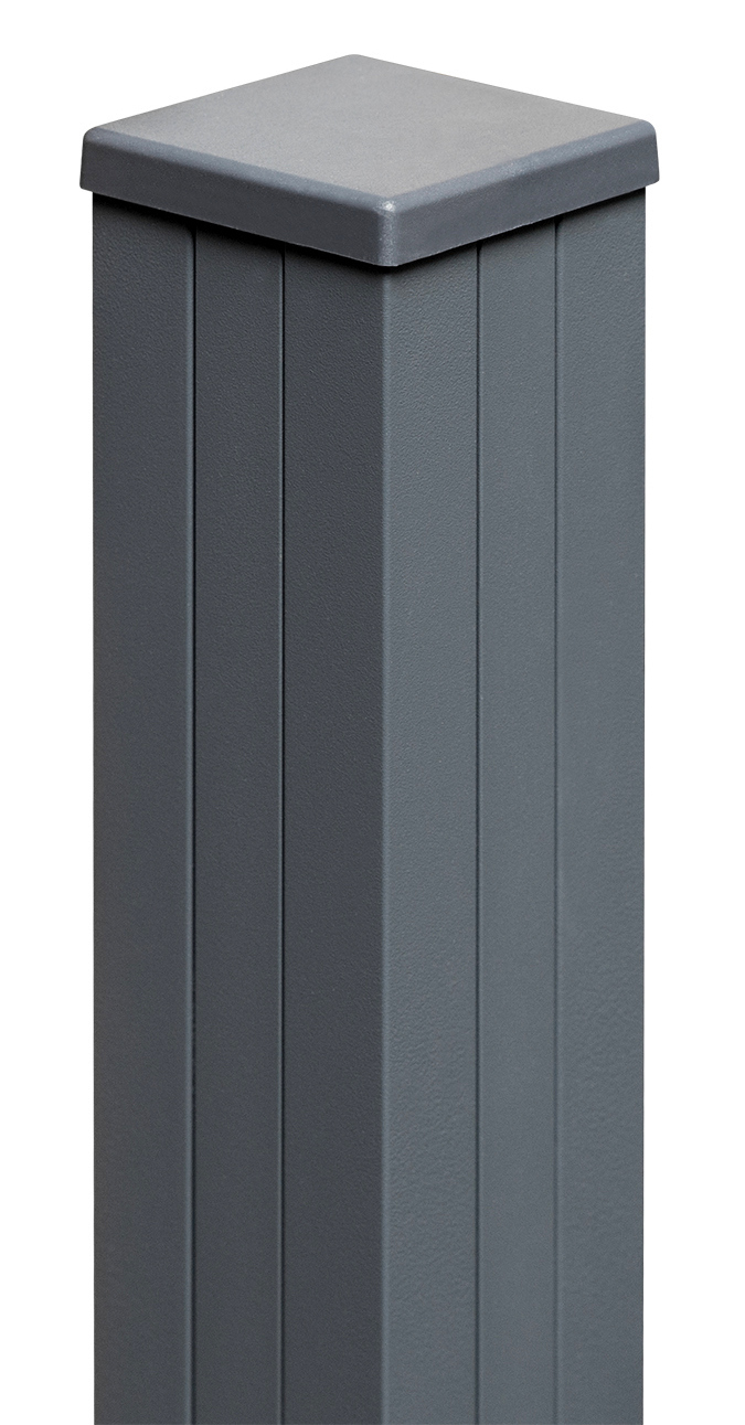 Premium Line / Plus Aluminium-Pfosten inkl. L-Winkel Anthrazit 190 cm 190 cm Anthrazit Ohne