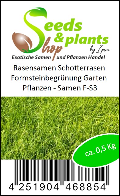0,5 kg Rasensamen Schotterrasen Formsteinbegrnung Garten Pflanzen - Samen  F-S3