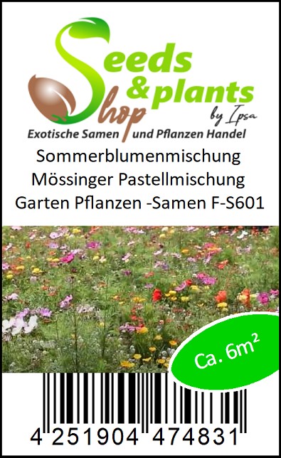 6m Sommerblumenmischung Mssinger Pastellmischung Garten Pflanzen -Samen  F-S601