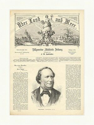 Moritz Carriere Holzstich deutscher Schriftsteller Philosoph München E 1819