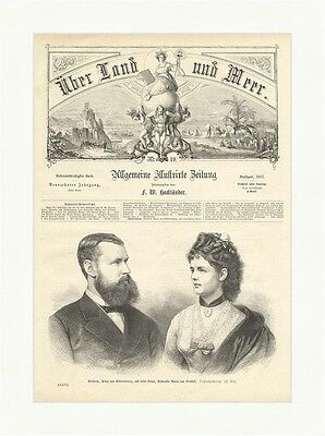 Wilhelm, Prinz von Württemberg und seine Frau Prinzessin Marie Holzstich E 1834