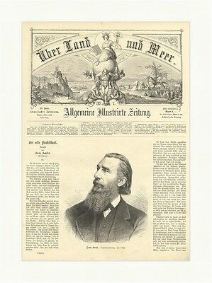 Oskar Pletsch Holzstich deutscher Maler Illustrator Radebeul berlin Bart E 1927