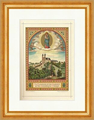 Marienkirche mit Gnadenbild Schönenberg bei Ellwangen St. Chromo 1308 Gerahmt
