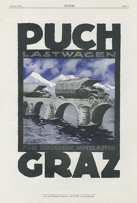 Puch Lastwagen Nutzlasten Brücke Hersteller Fabrik Graz Motor Original 307