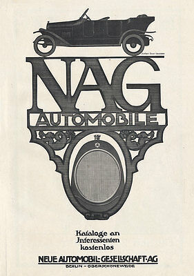 Neue Automobil Gesellschaft AG NAG Berlin Oberschöneweide Plakat  Motor A2 417 