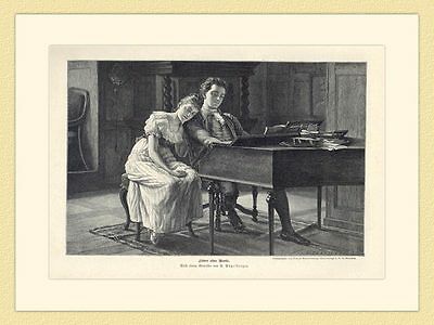 Lieder ohne Worte  Piano Gemälde von R. Pötzelberger HOLZSTICH II 920