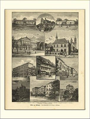 BILDER AUS GÖTTINGEN HANSTEIN ALTE FINK KIRCHE HARDENBERG HOLZSTICH L 1012