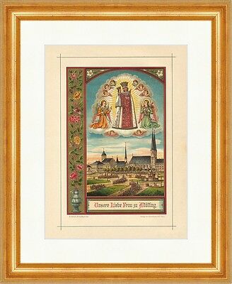 Unsere Liebe Frau zu Altötting St. Schwarze Mutter Gottes Chromo 1301 Gerahmt