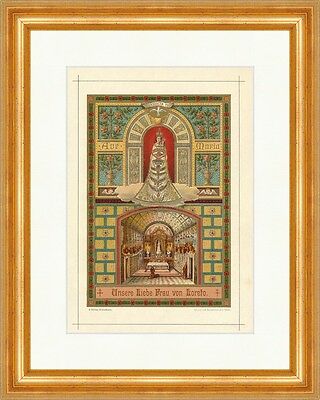Unsere Liebe Frau von Loreto St. Basilika heiliges Haus Chromo 1313 Gerahmt