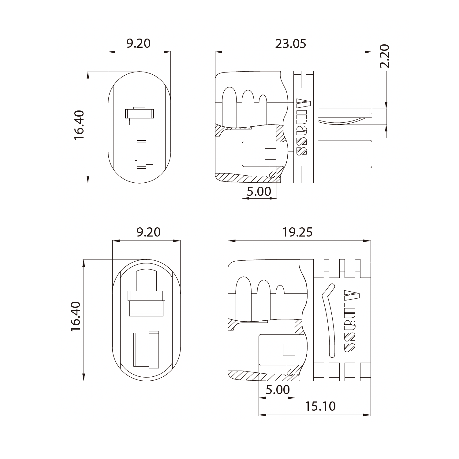Hochstrom T-Steckverbinder 5 Paar – Verpolsicher, Für Kabel Bis 4.0 Qmm