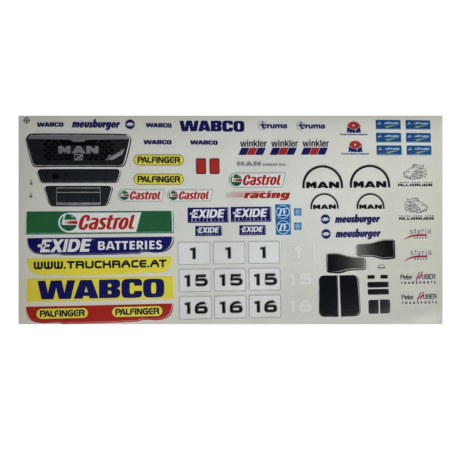 Carson Dekorbogen-Aufkleber Für 1:10 RC-Car Chassis – Modellbau-Sticker, Made In Germany