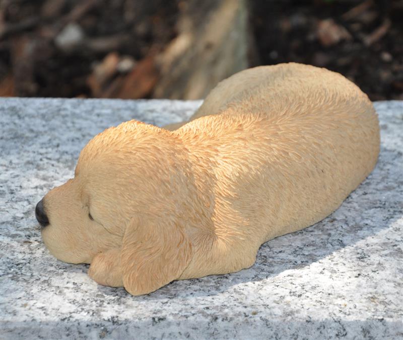 Gartenfigur Gartendeko Tierfigur Skulptur Hund Golden Retriever wetterfest 17 cm