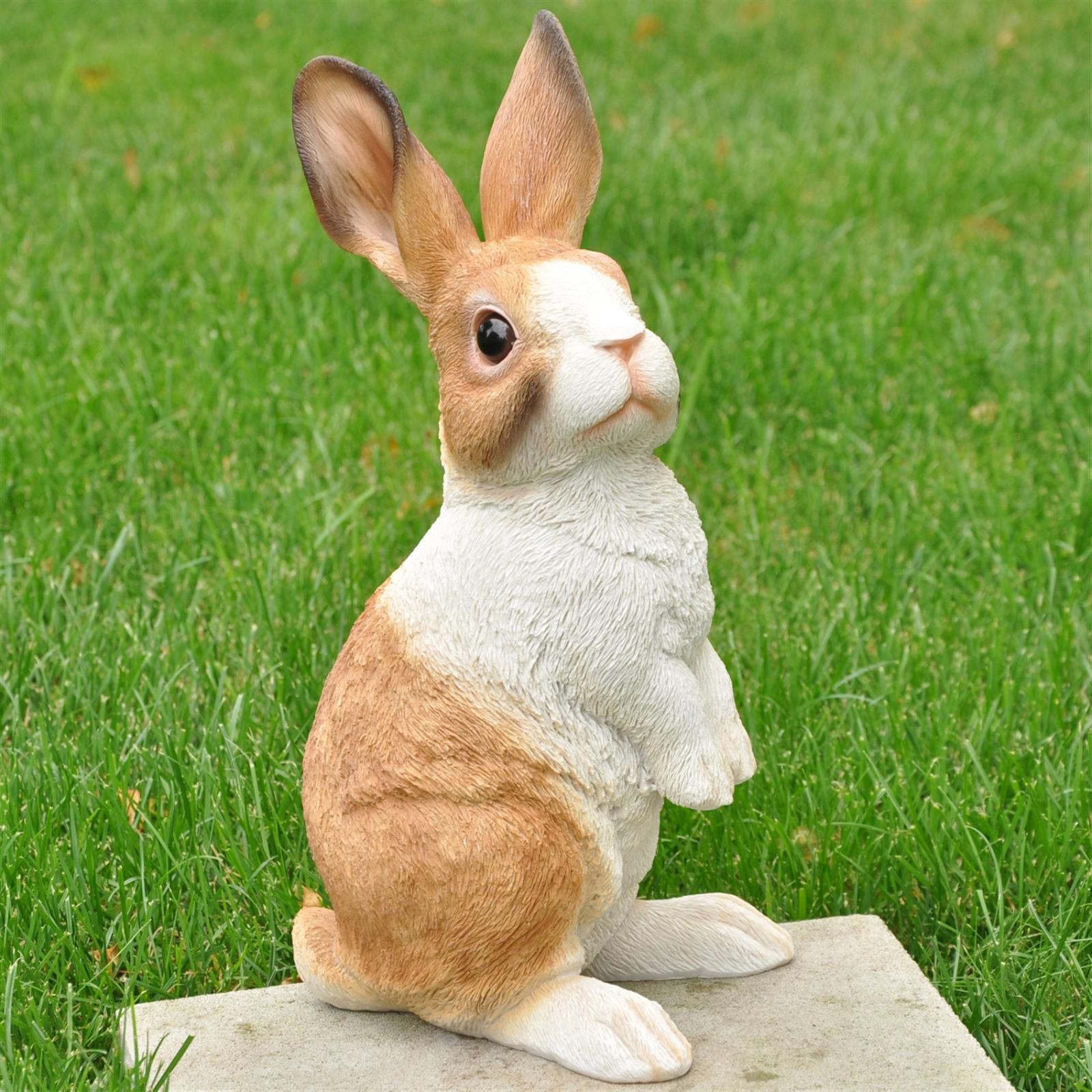 Gartendeko Gartenfigur Tier Skulptur Deko Figur Kaninchen Hase wetterfest 38 cm