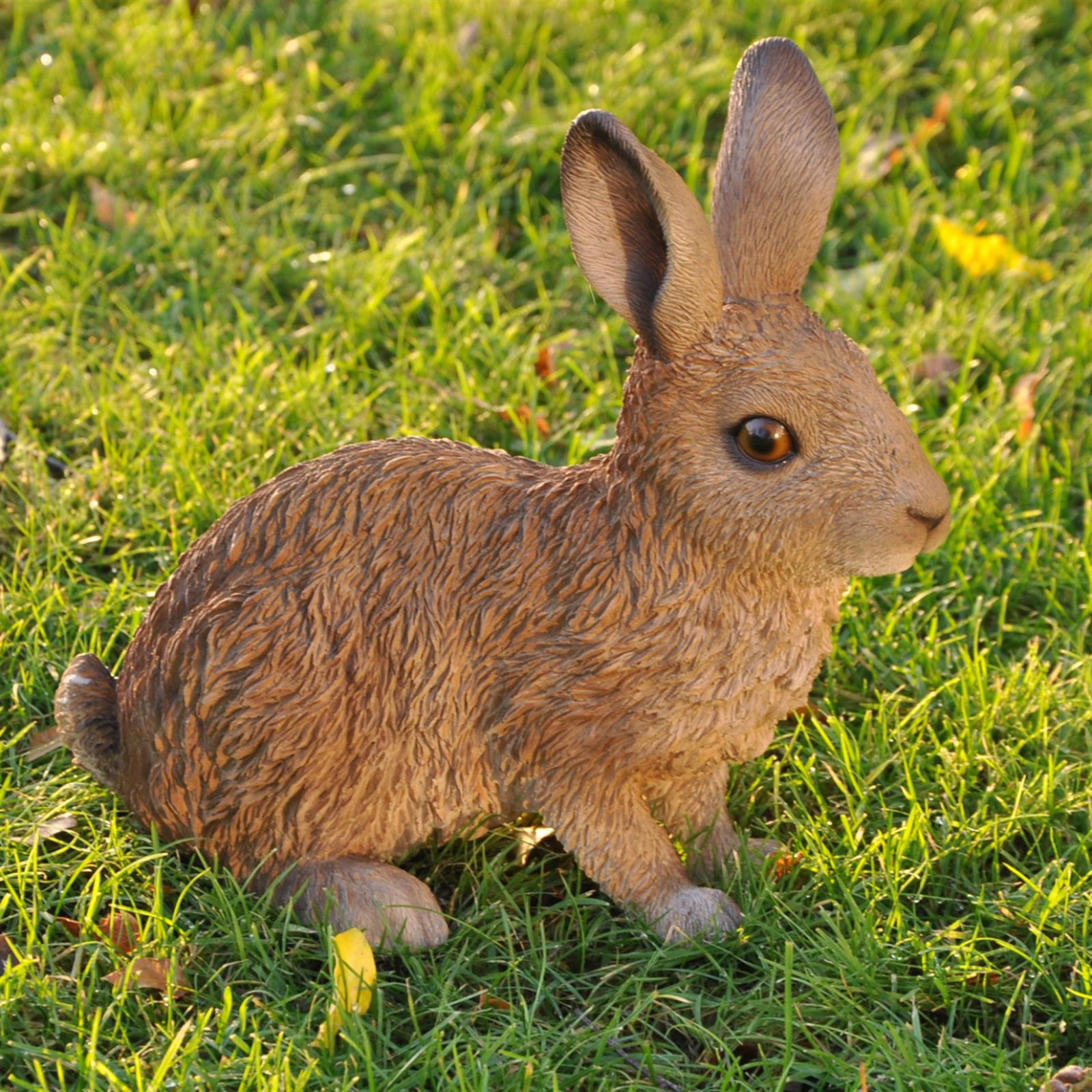 Gartenfigur Hase Kaninchen hängend wetterfest Blumentopf Dekofigur lebensecht NE 