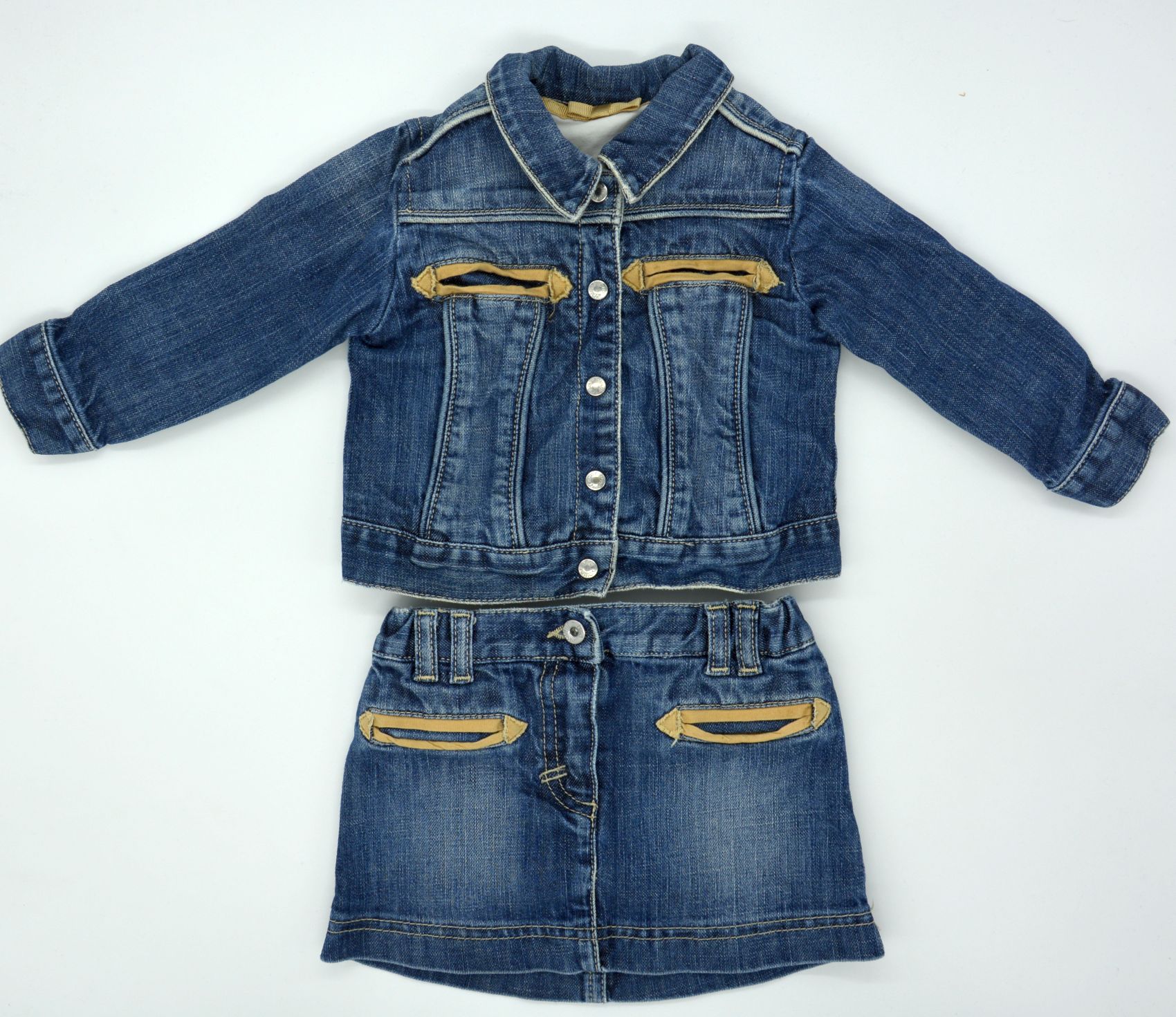 Original Baby Jeans Set Von Dolce Gabbana Jacke Rock Grosse 74 80