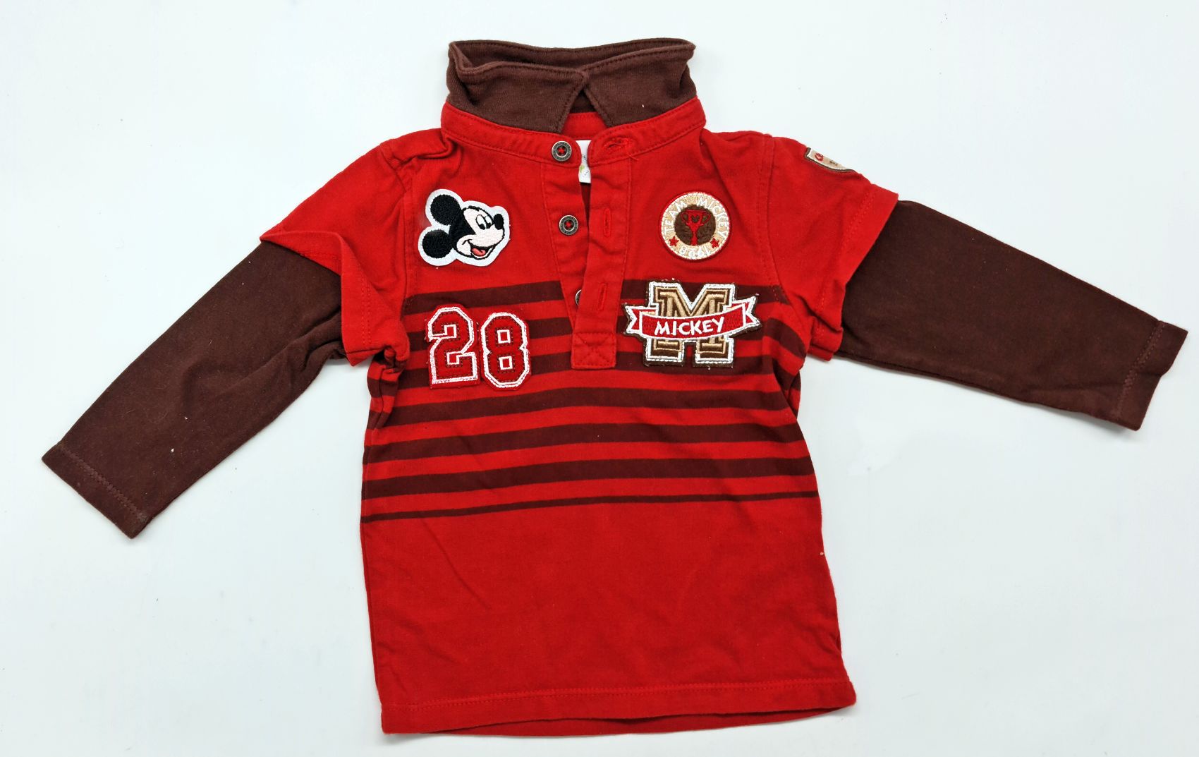 Meraviglioso Bambino Mickey Mouse Camicia a Maniche Lunghe Di