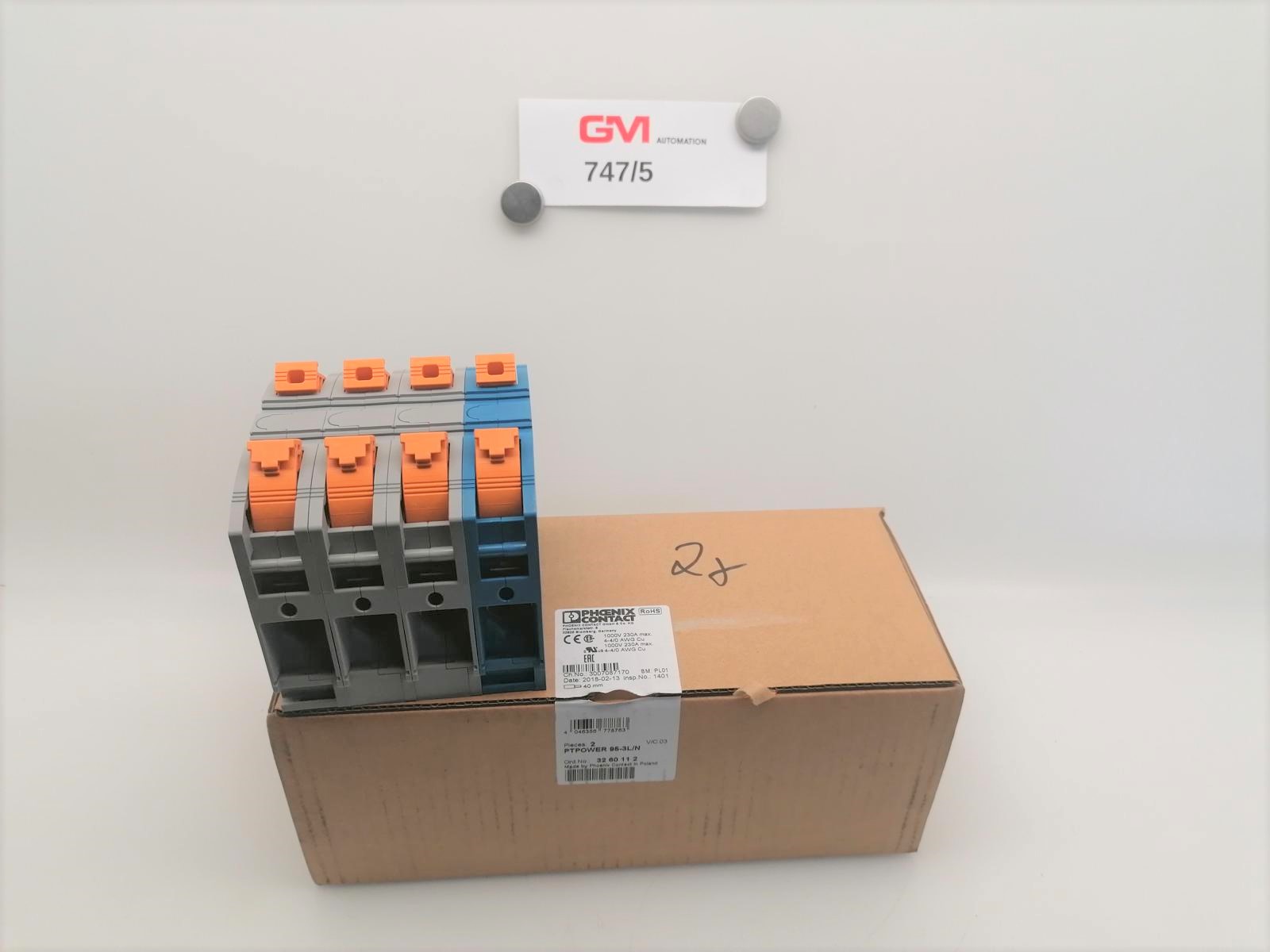 Phoenix Contact 3260112 PTPOWER 95-3L/N - High-Current Terminal Block — Terminal Blocks
