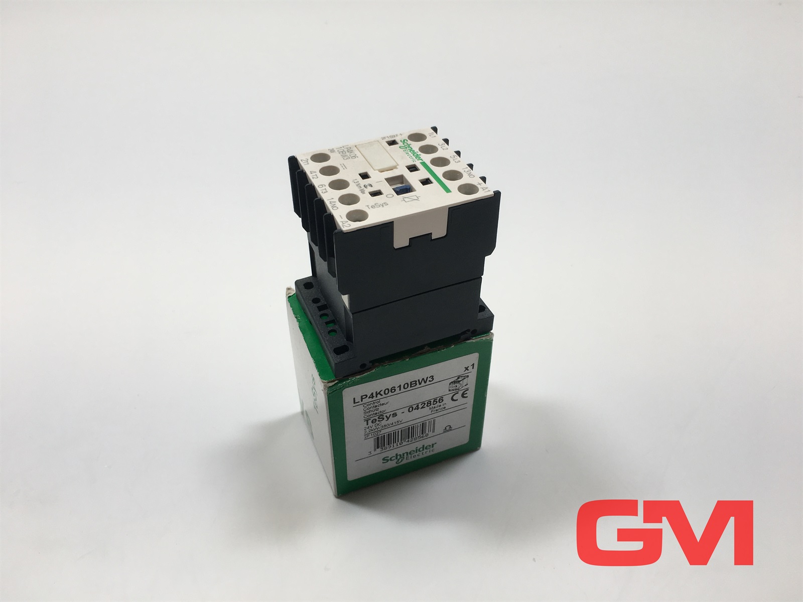 Schneider Electric LP4K0610BW3 Contactor, TeSys K, 3P, AC-3, lt or eq to 440V, 6A, 1 NO aux, 24VDC coil — Contactores y relés