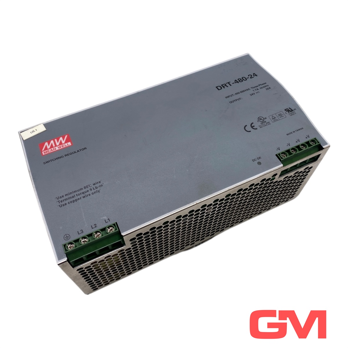 DRT-480-24 MEAN WELL, Fuentes de alimentación y controladores de potencia