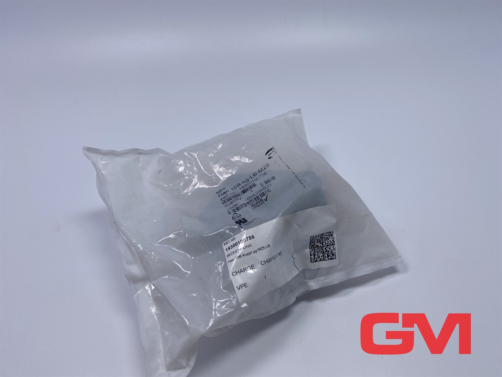 Harting 19300100756 Housing for Cable to Cable, Size 10B, High Construction, Single Locking Lever, Polycarbonate (PC), Stainless Steel, Top Entry, M25 — Cavi e fili industriali