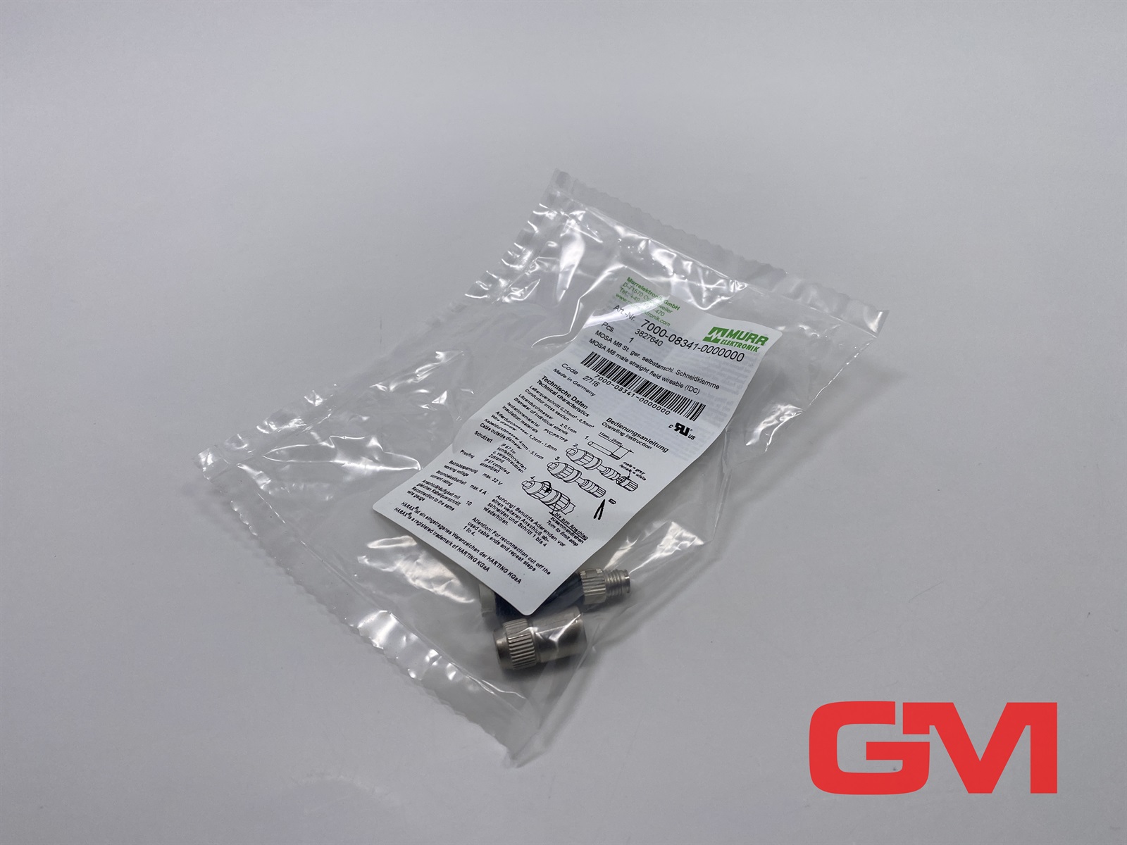 Murrelektronik 7000-08341-0000000 M8 Connector — Connectors & Plugs