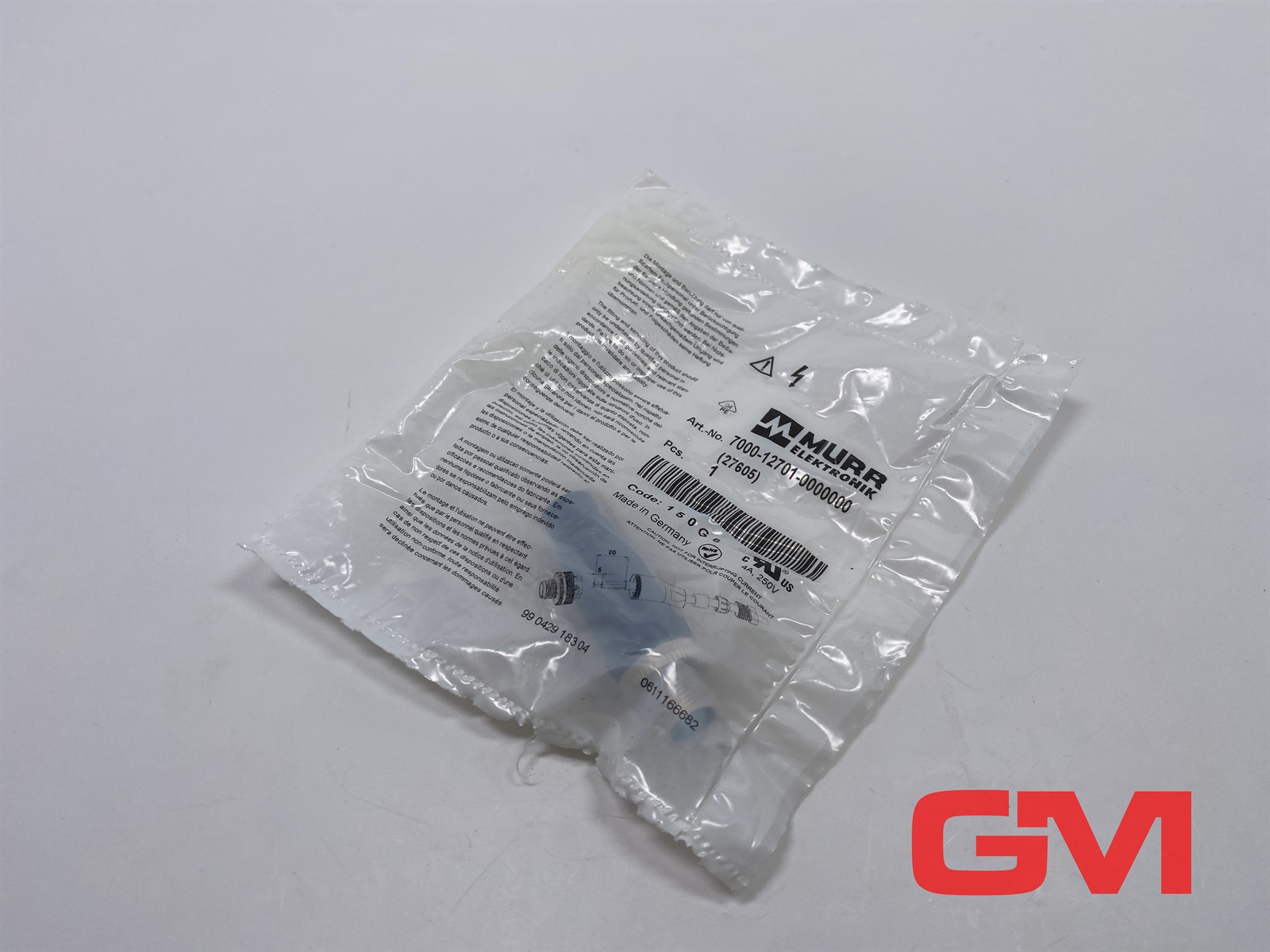 Murrelektronik 7000-12701-0000000 M12 Male Connector, 4-Pole, Screw Terminal — Connectors & Plugs