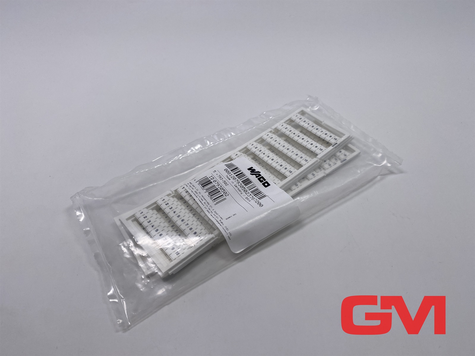 Wago 793-502 WMB marking card; as card; MARKED; 1 ... 10 (10x); not stretchable; Horizontal marking; snap-on type; white — Allgemeines Zubehör