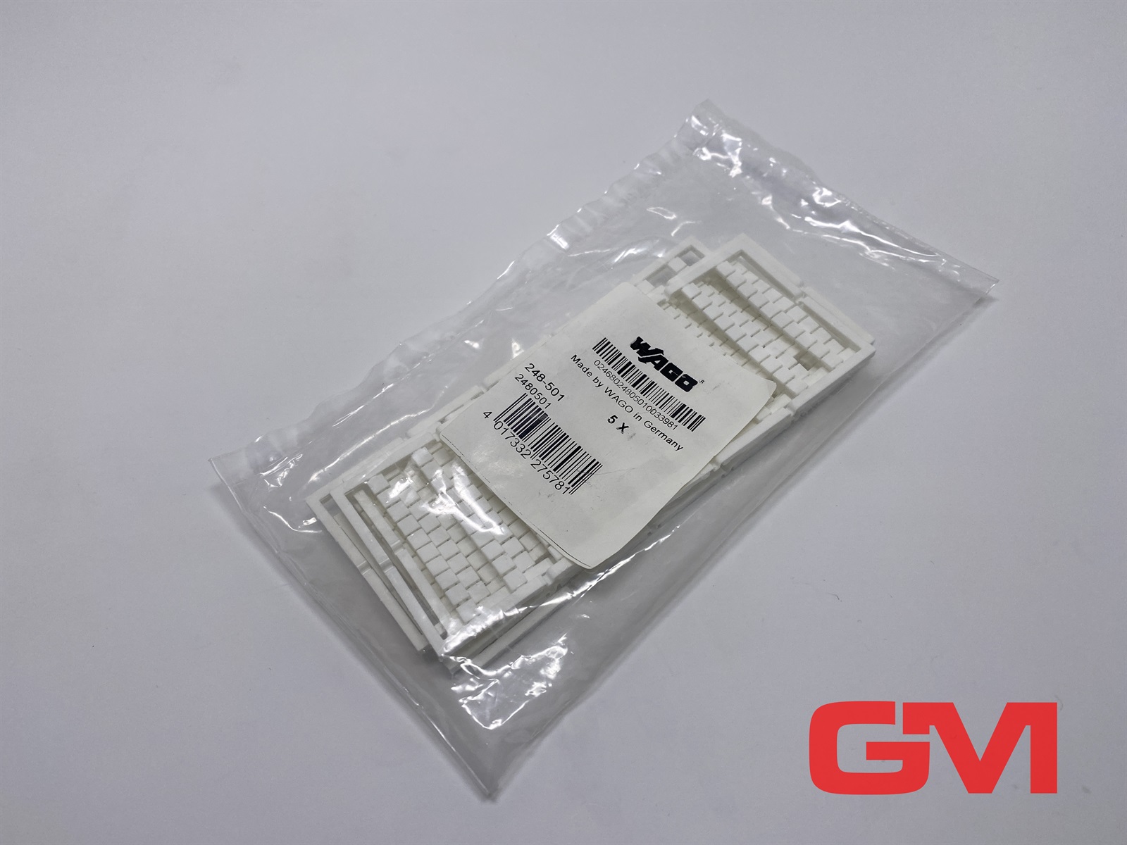 Wago 248-501 Mini-WSB marking card; as card; not stretchable; plain; snap-on type; white — Morsettiere