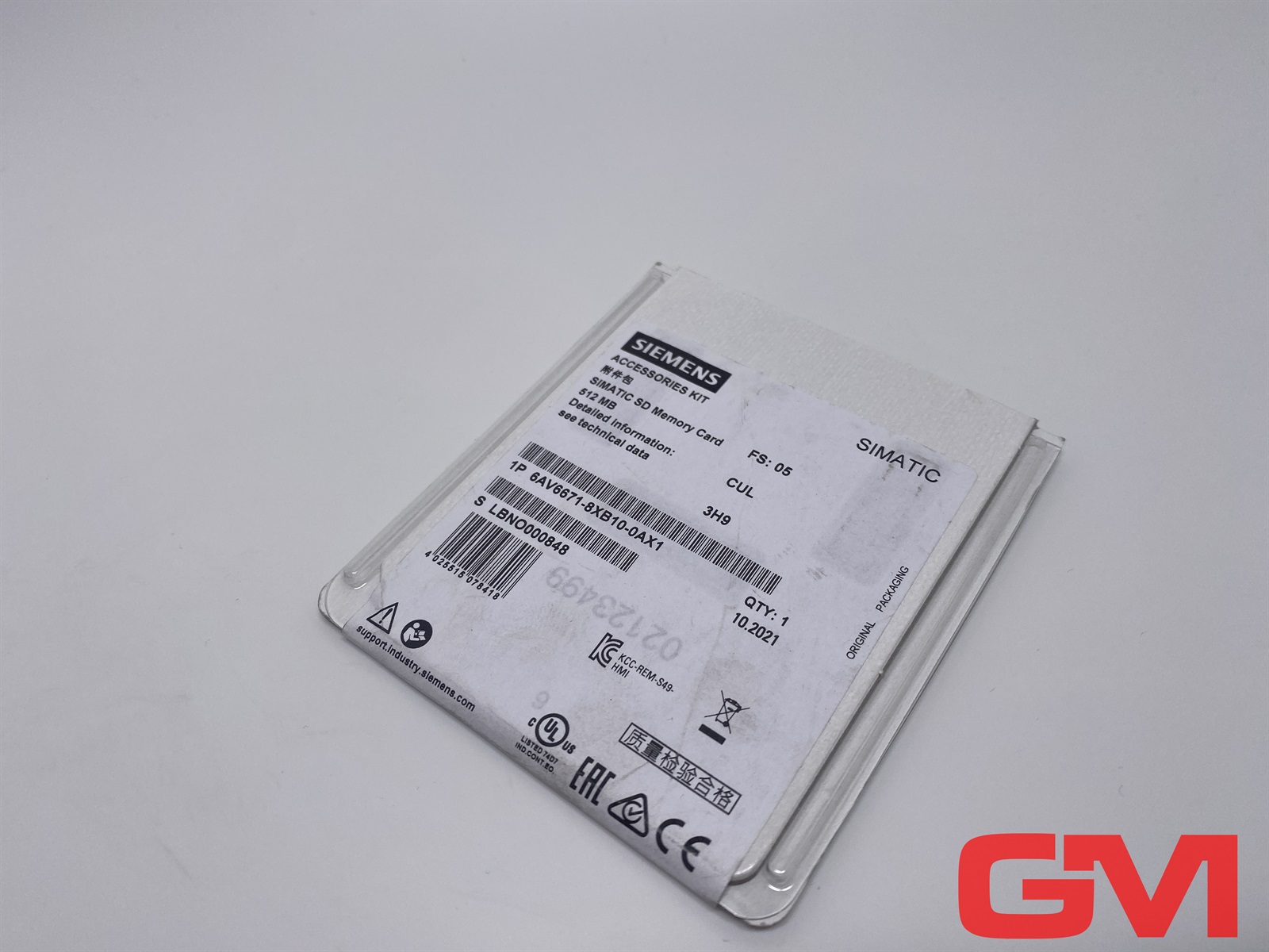 Siemens 6AV6671-8XB10-0AX1 512 MB Secure Digital Memory Card — Accessori generali