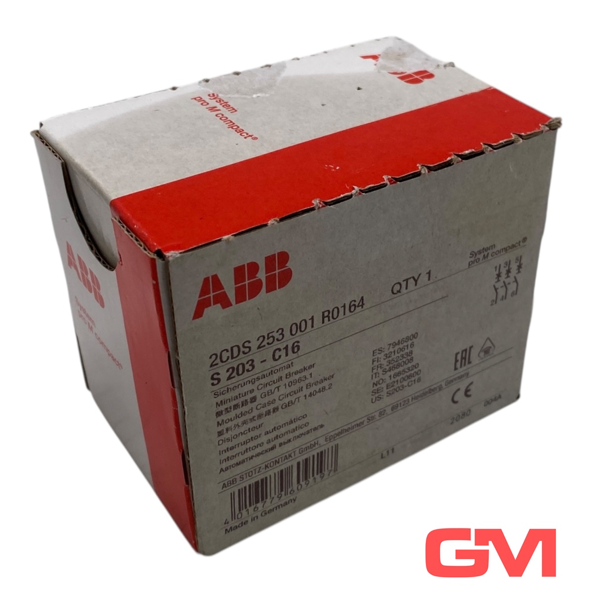 2CDS253001R0164 ABB, Circuit Breakers & Fuses