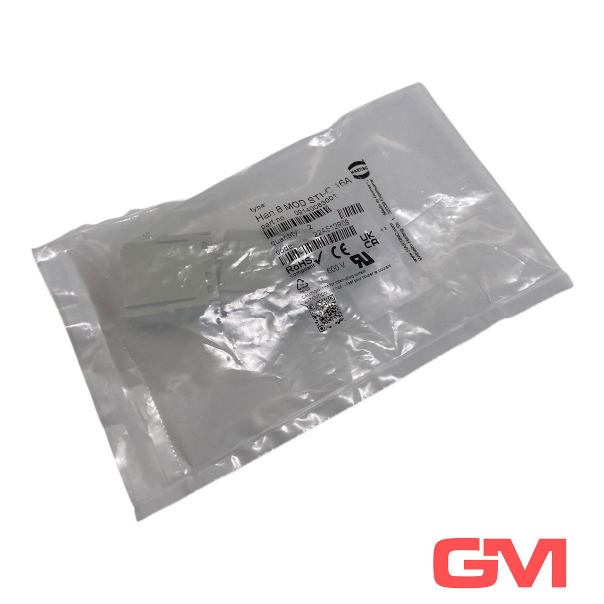 Harting 09140083001 EE Module with Crimp Termination, Male, 8 Contacts, Conductor Cross-section 0.14...4 mm², Rated Current 16 A — I/O remoto e comunicazione