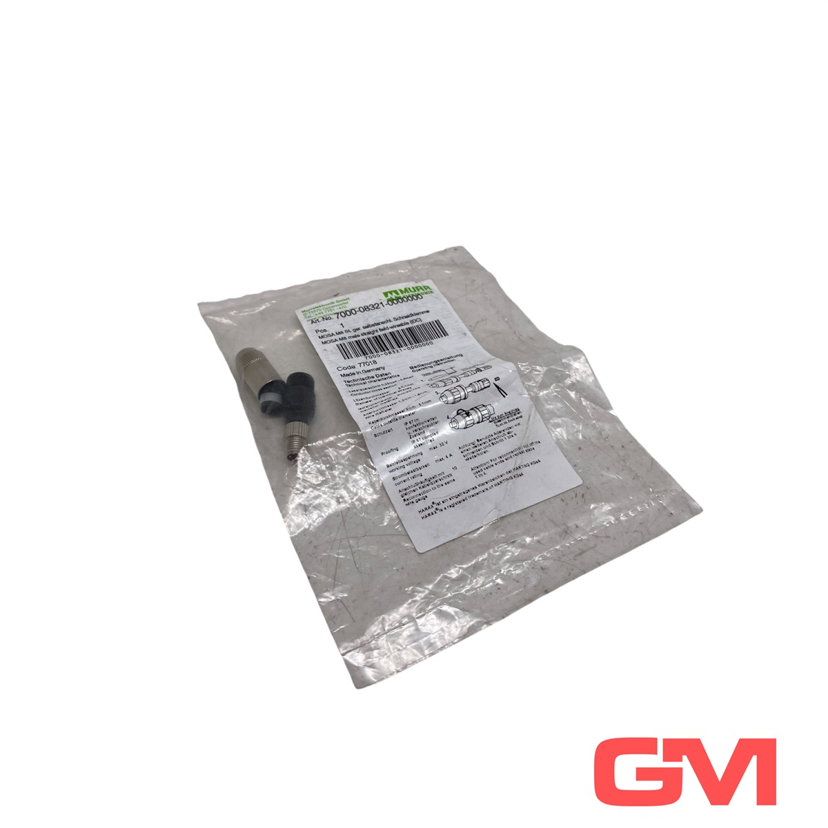 Murrelektronik 7000-08321-0000000 M8 Male Connector, 3-pole, IDC — Connettori e spine