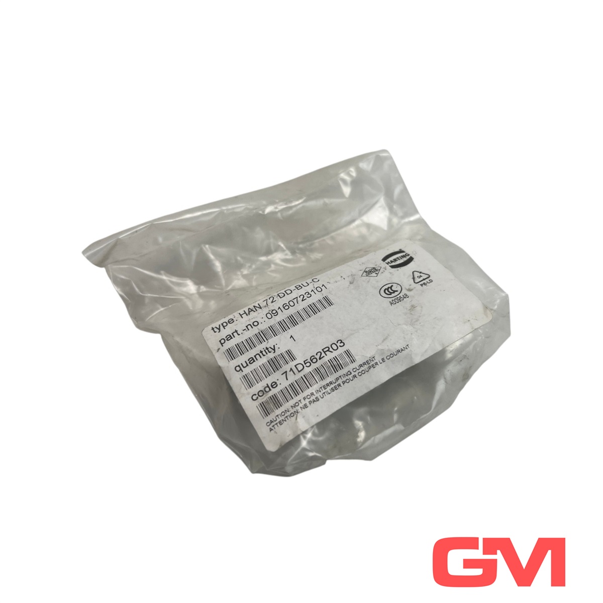 Harting 09160723101 Crimp Termination Inserts, Female, Polycarbonate, Size 16 B, 72 Contacts — Accesorios generales