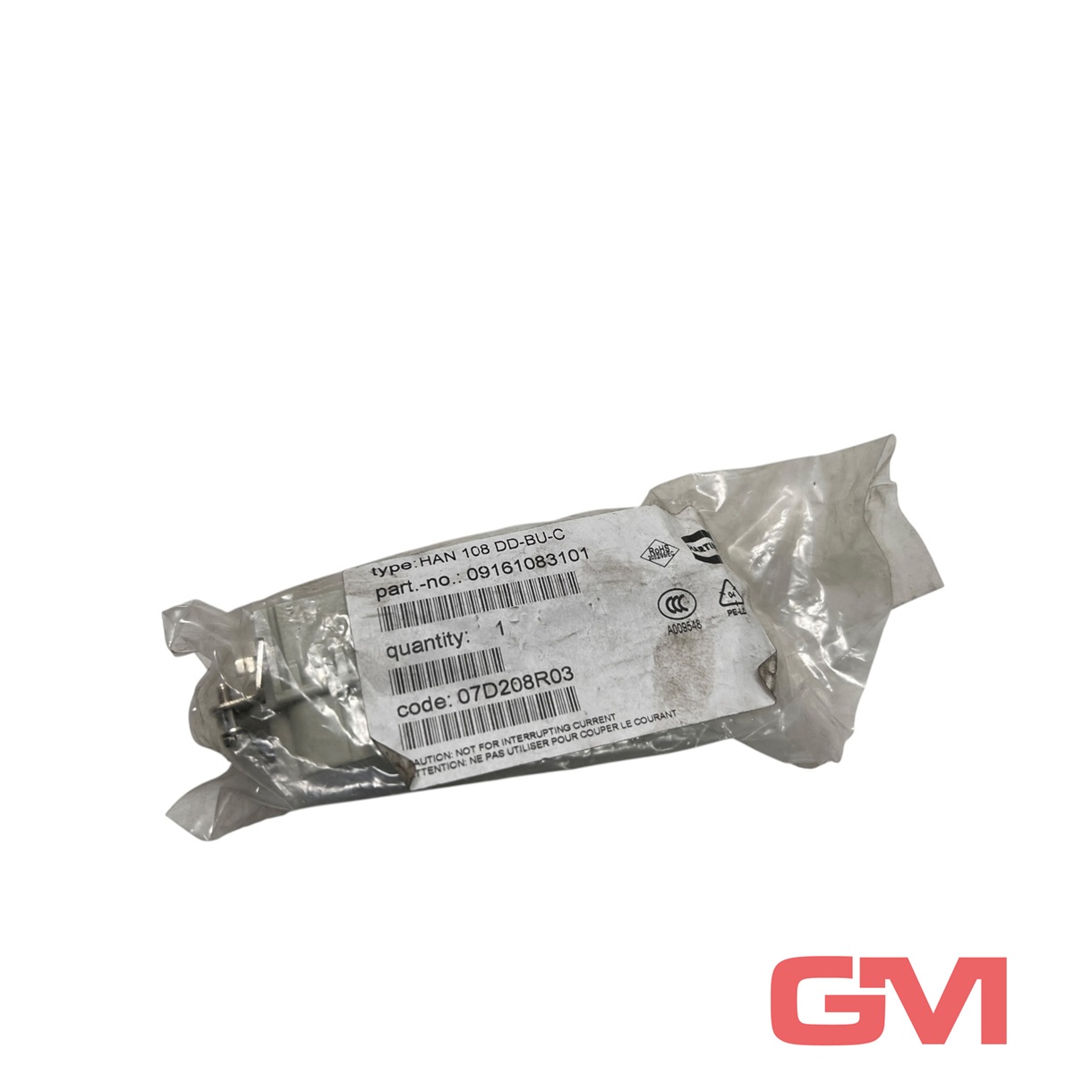 Harting 09161083101 Female Polycarbonate (PC) Crimp Termination Inserts, Rated Current: 10 A, Size: 24 B, Contacts: 108 — Conectores y enchufes