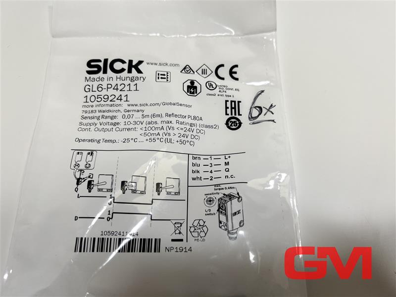 Sensore Fotoelettrico Sick GL6-P4211 (GL6P4211) - Interruttore Nuovo