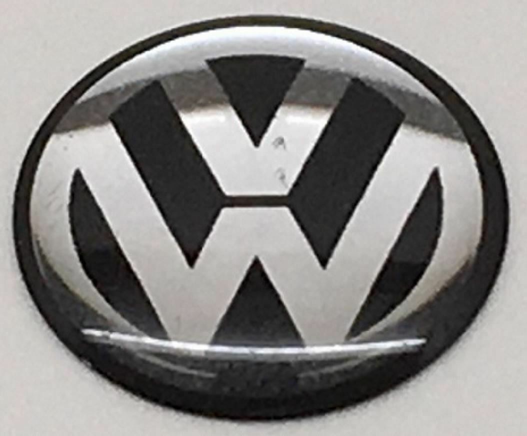 Original VW Schlüsselemblem Schlüssel Emblem schwarz/silber 10mm 3C0837891