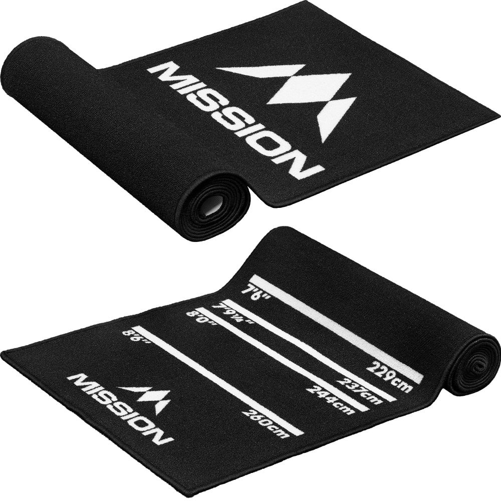 Mission Carpet -  Darts Mat Non Slip Back - Black With Logo - Teppich