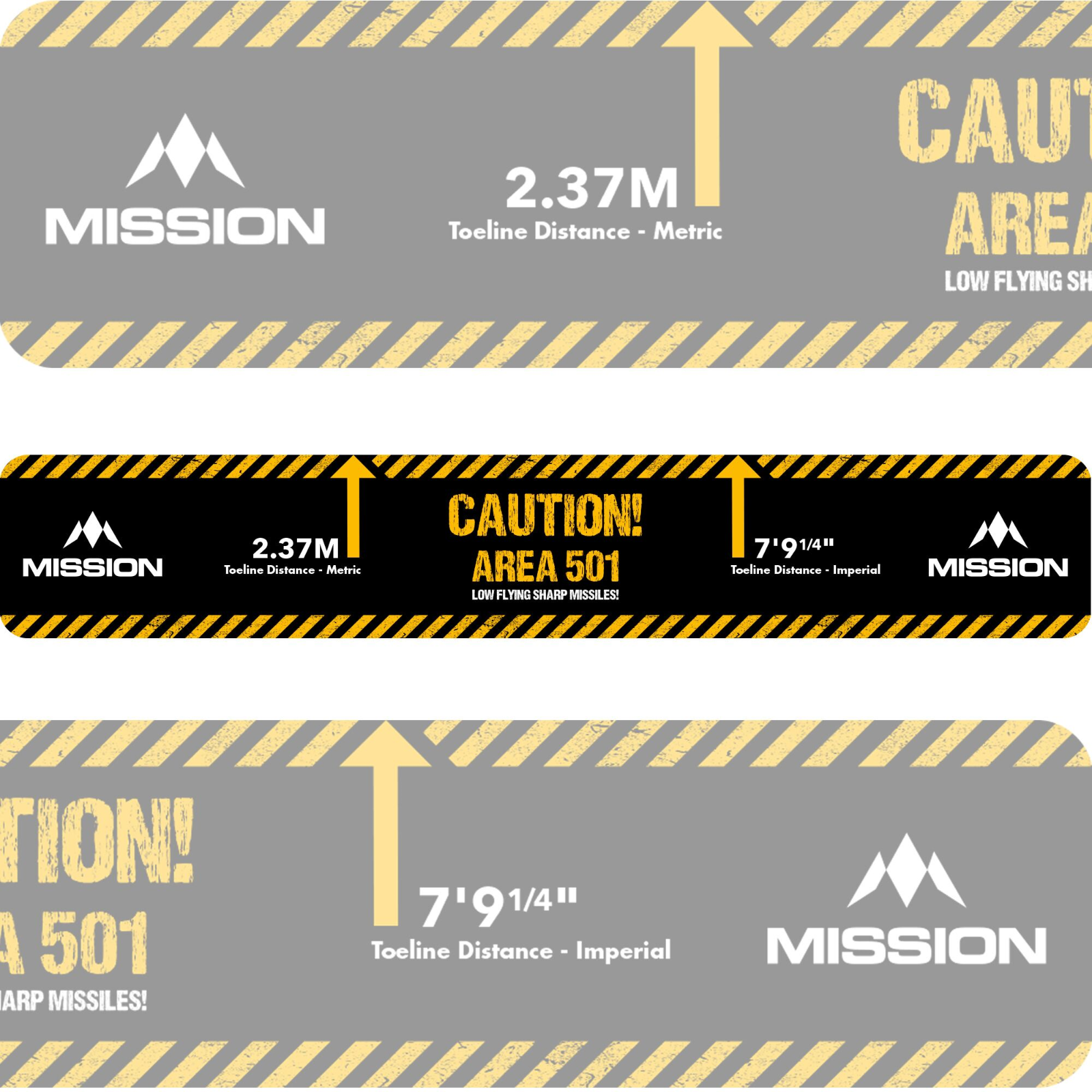 Mission Throw Line Oche Caution Area 501 Abwurflinie