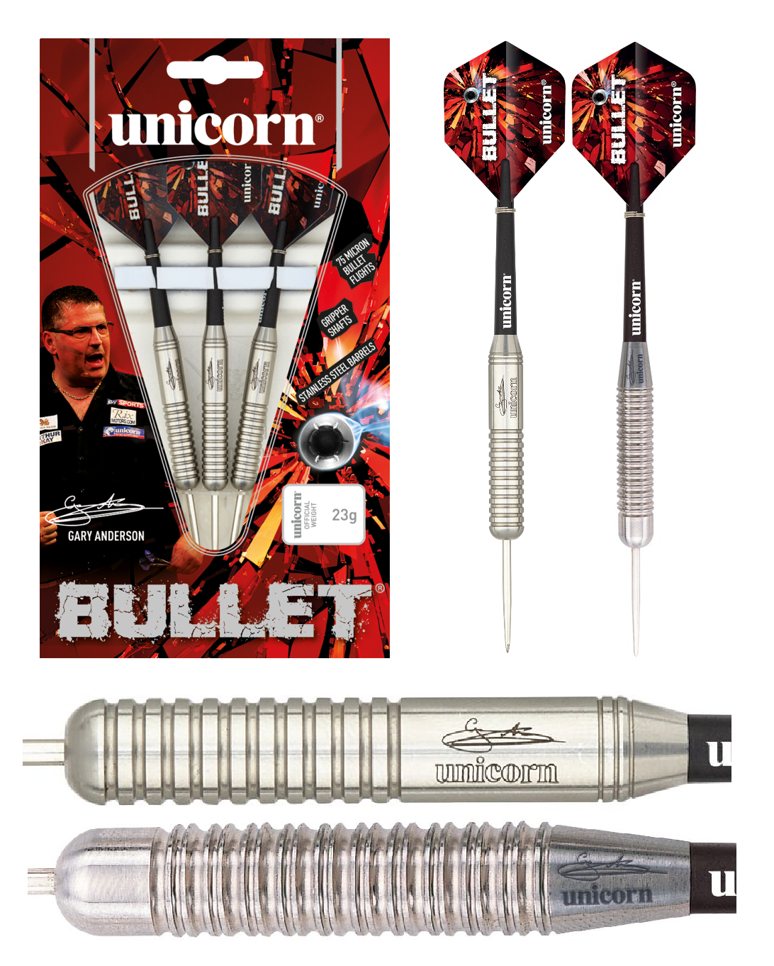 Unicorn Darts - Gary Anderson Bullet - Steeldart