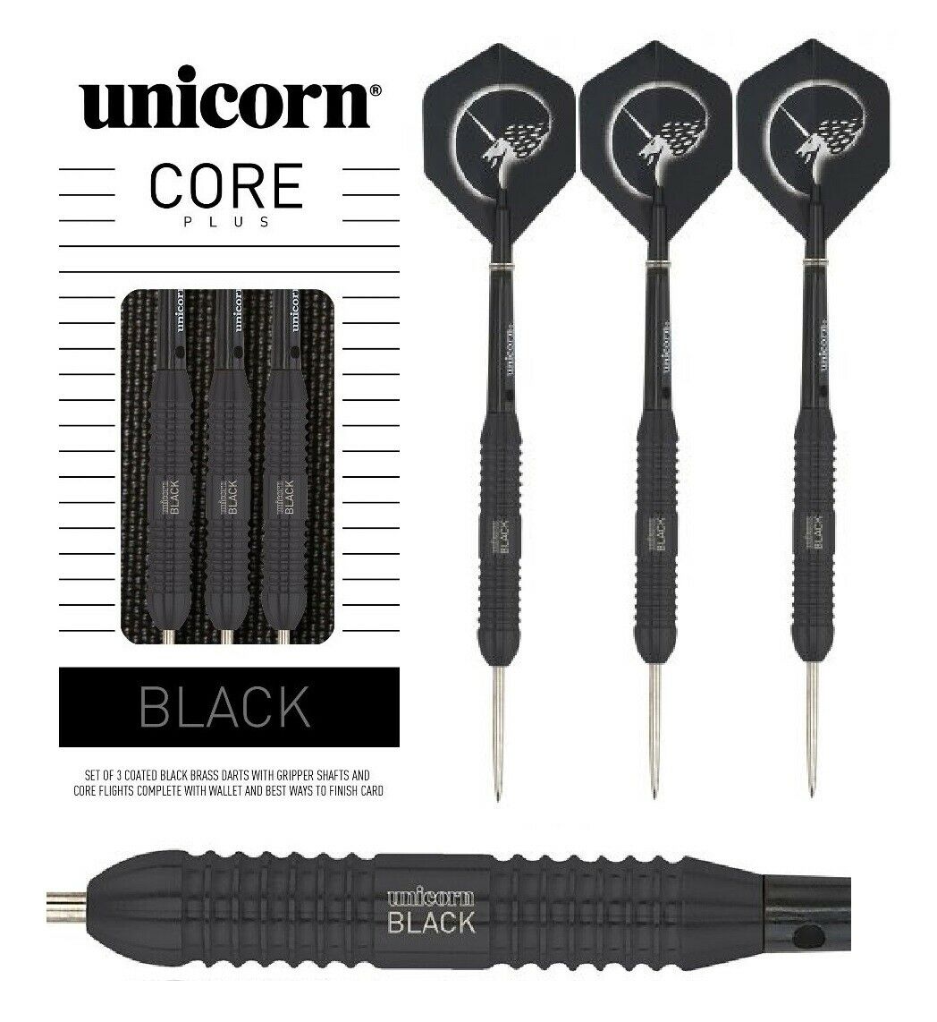 Unicorn Darts -  Core Brass Plus Black - Steeldart