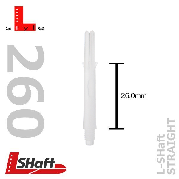 L-Style Shaft - Lock Straight 260 - Milky White - Midi 39mm