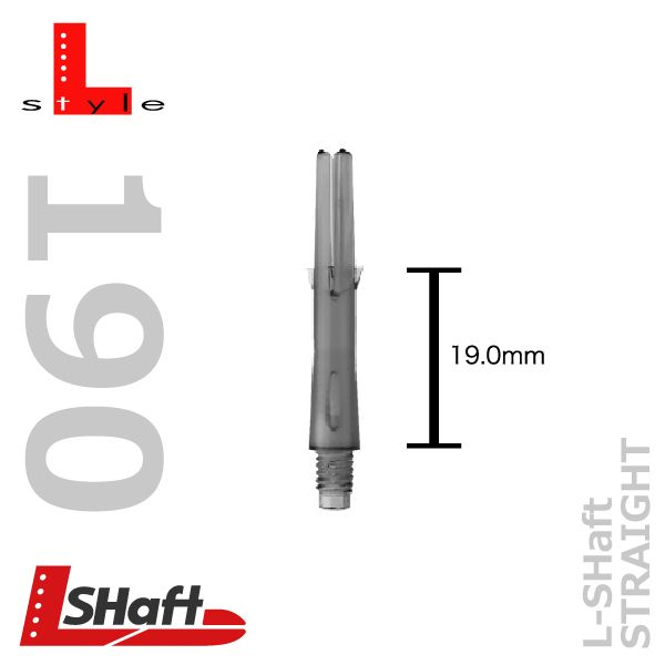 L-Style Shaft - Lock Straight 190 - Clear Black - Short 32mm
