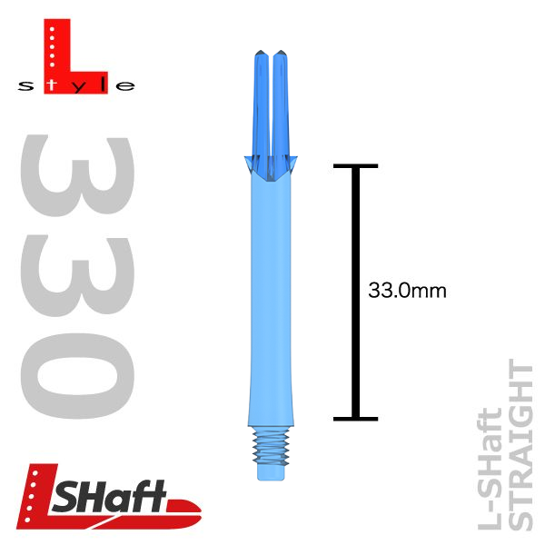 L-Style Shaft - Lock Straight 330 - Clear Blue - Medium
