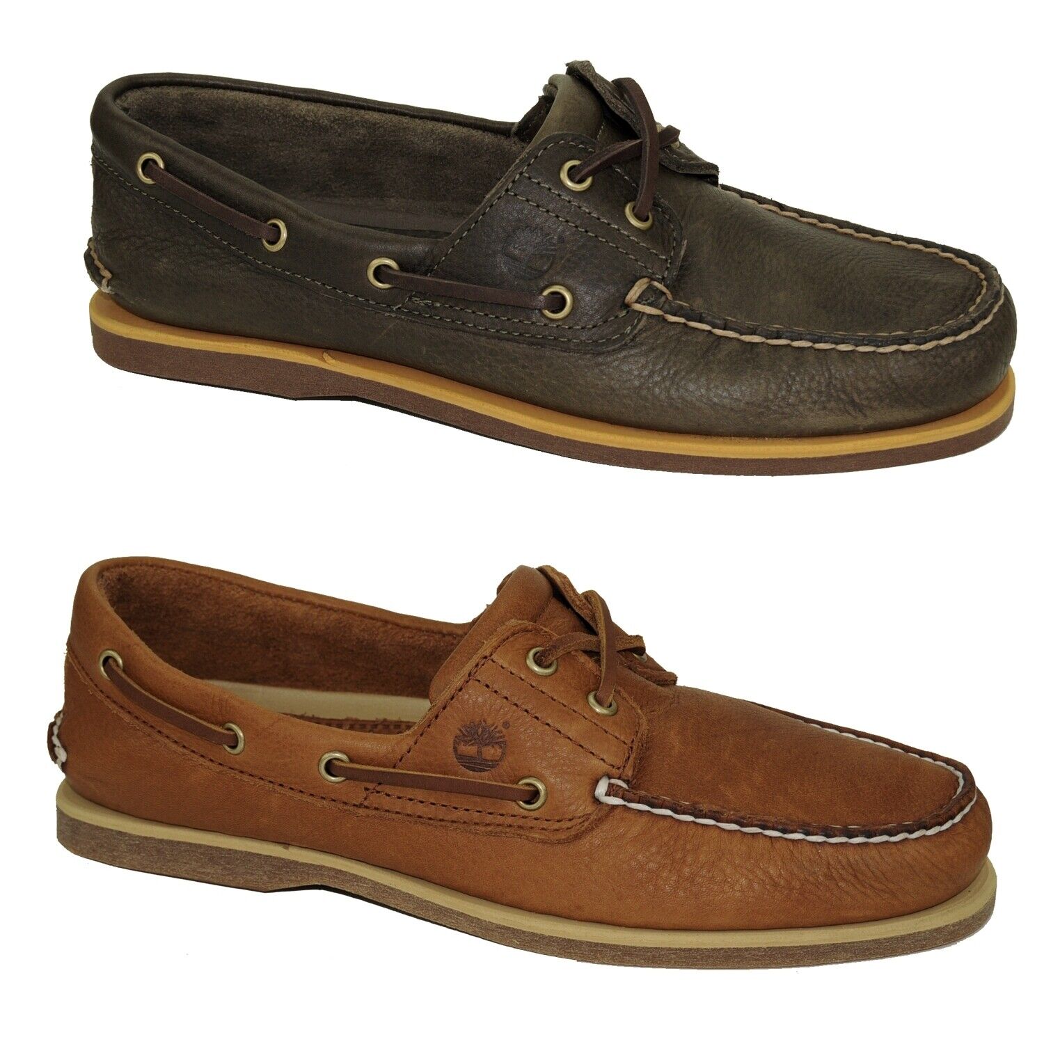Timberland Classic Boat Shoes 2-Eye Deckschuhe Segelschuhe Herren Schuhe Modell- Farbe A2AFN - Braun Schuhgröße EUR 43 US 9
