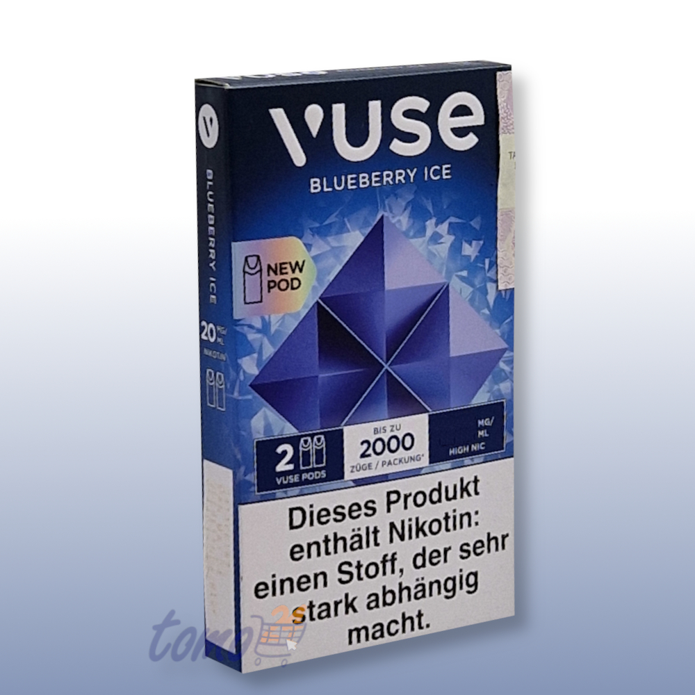 vuse pods blue raspberry Vuse Blue Raspberry Pods Blue Raspberry Vuse Go Reload 1000 Prefilled Pod  Kit Box of 10 main image 1
