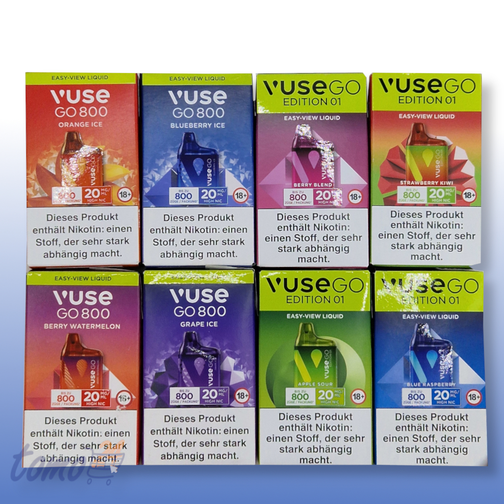 Vuse GO 800/Edition 01 (Box) Einweg E-Zigarette 20mg/ml Geschmack wählbar