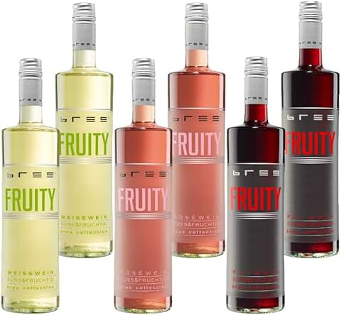Bree Fruity Weinpaket Rot-, Weiß-, Roséwein - süß & fruchtig 6x0,75l 8,5%