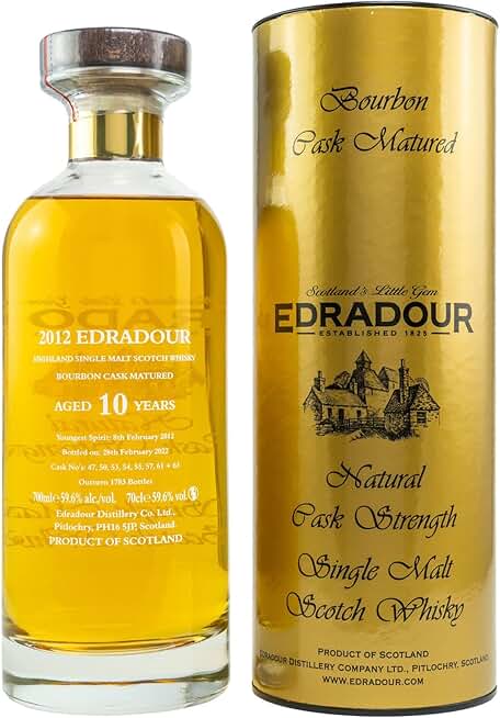 Edradour 2012/2022 Bourbon Cask  Natural Cask Strength 59,6% Alkohol