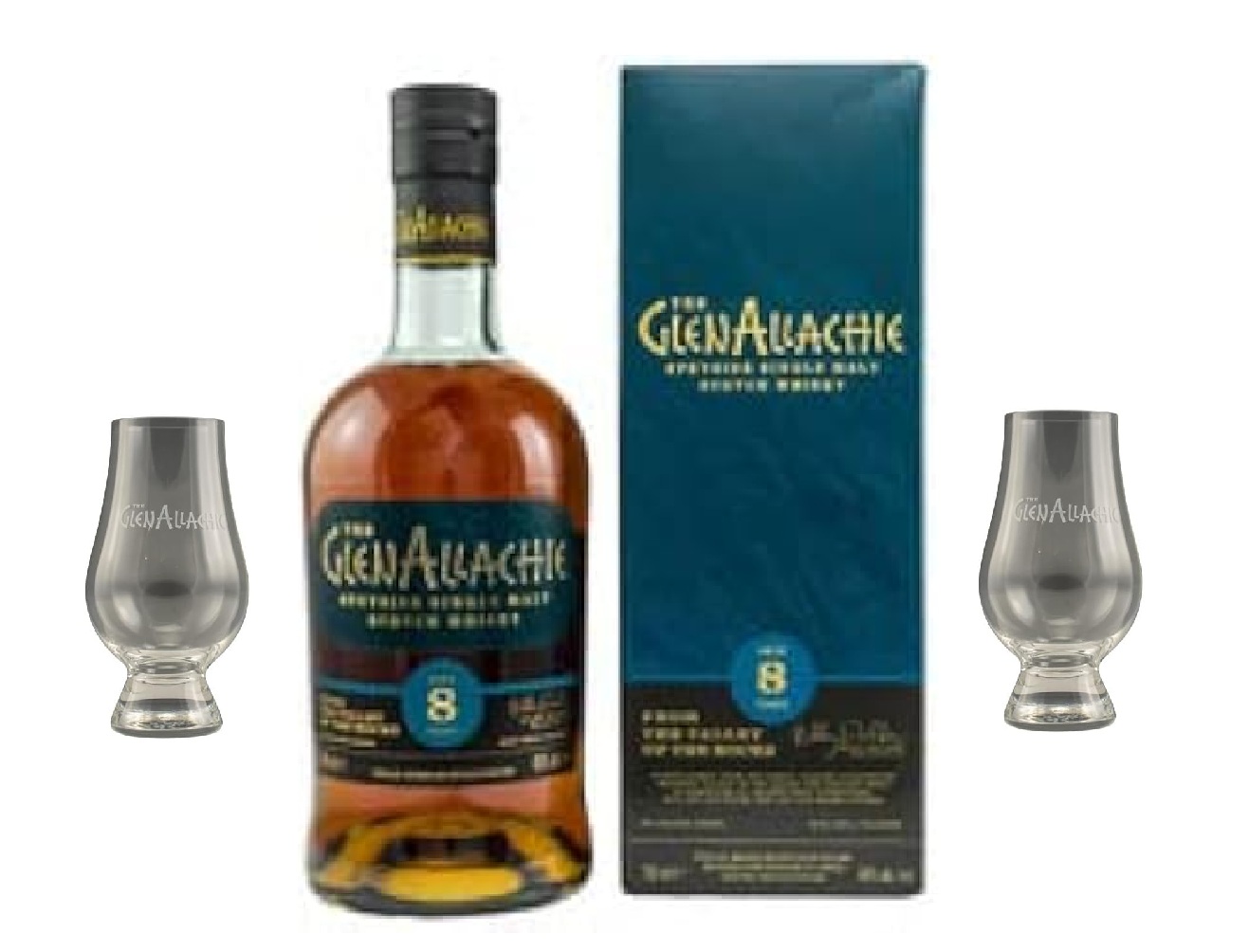 GlenAllachie 8 Jahre Speyside Single Malt Scotch Whisky 0,7l 46% Alkohol 2 GlenAllachie Glencairn Glas